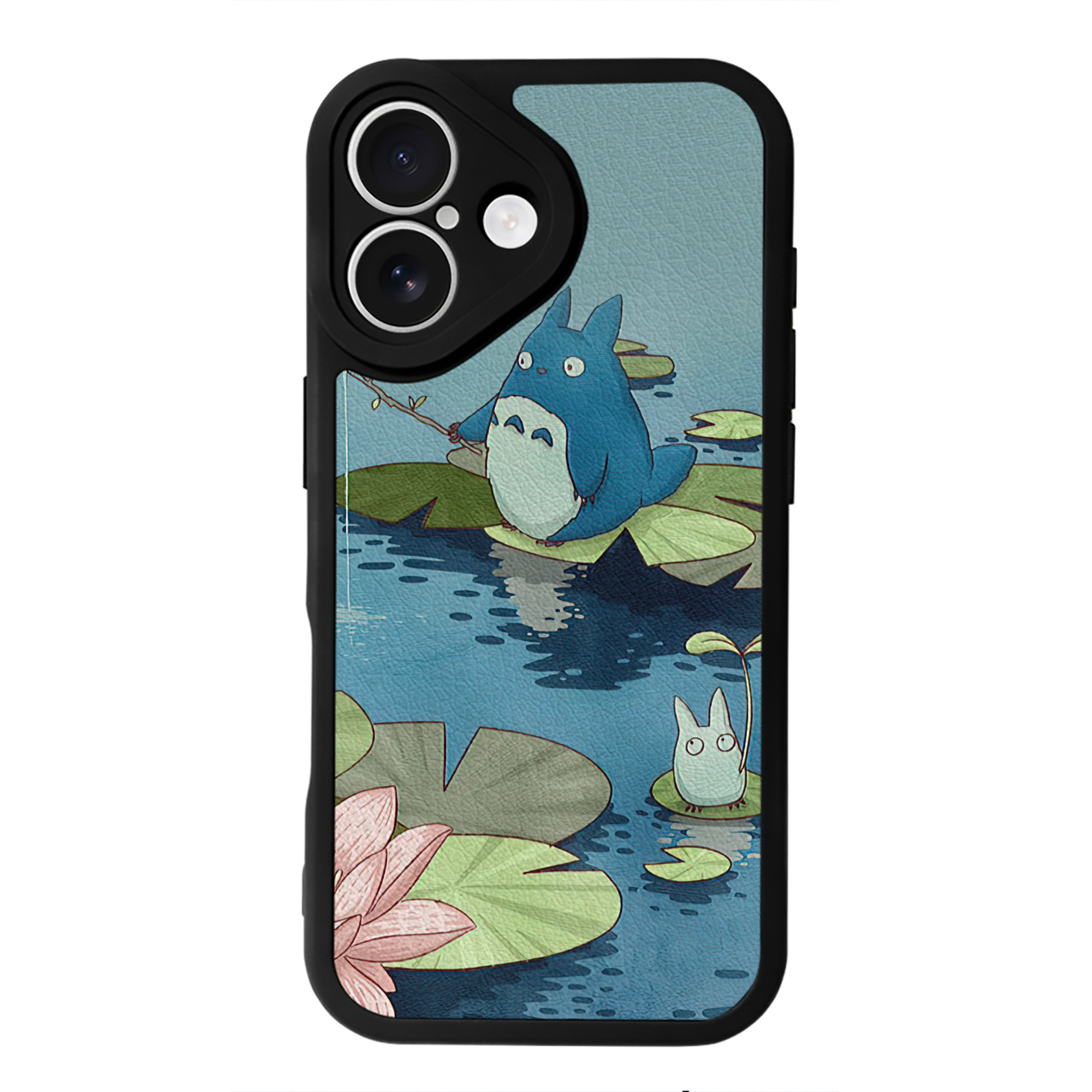 （画像用） となりのトトロ 草壁メイ 草壁サツキ My Neighbor Totoro Satsuki Kusakabe Mei Kusakabe 【iPhone 16シリーズ対応】シリコンスマホケース（レザー調） 材質：シリコン